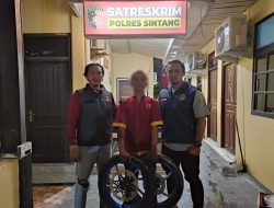 Resmob Polres Sintang Amankan Pemuda Pencuri Sepeda Motor
