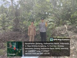 Bhabinkamtibmas Polres Sintang  Dorong Pemanfaatan Lahan Untuk Pekarangan Pangan Bergizi