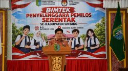 Bupati Sintang Bekali Pelajar dengan Pendidikan Demokrasi Lewat Pemilu OSIS
